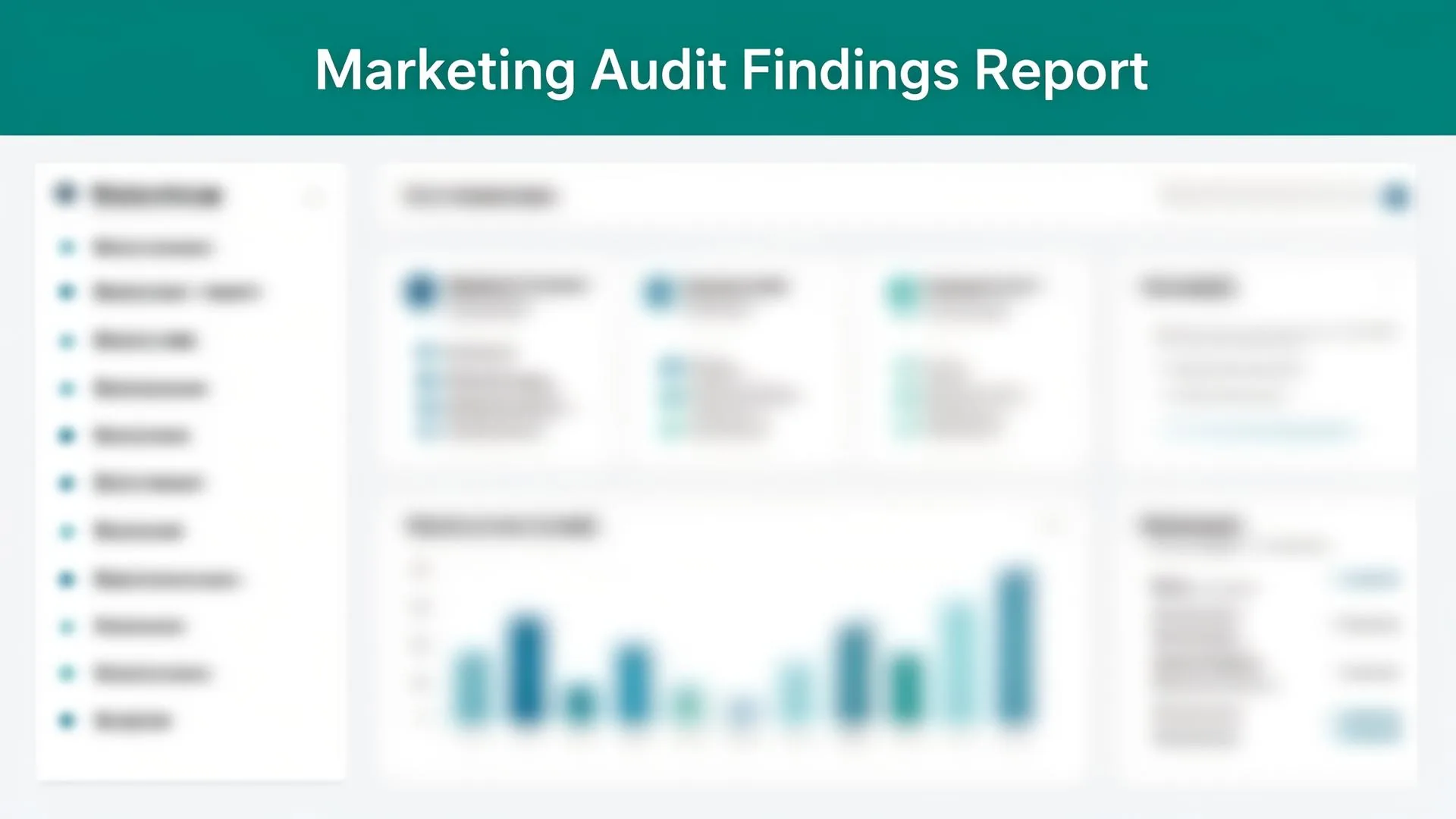 Workers' compensation marketing audit snapshot preview (details blurred)